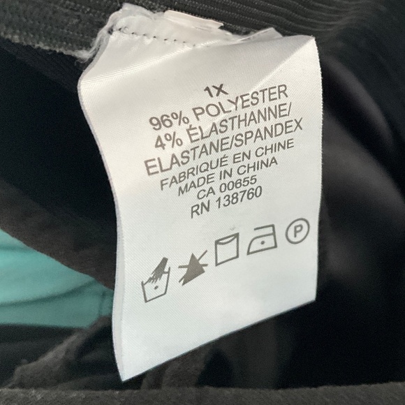 In every story Dress Pants Wide leg Black stretch High Waist Lagenlook Sz 1X - Picture 3 of 7